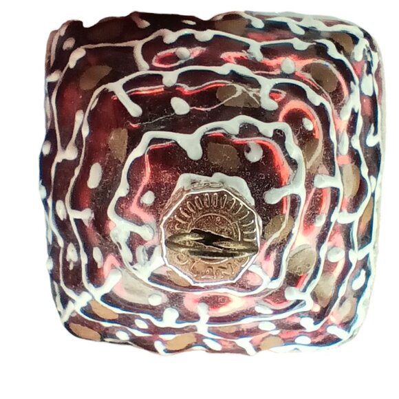 Chocolate Cupcake Glass  Christmas Ornament Marked Poland Drizzle Pastry EUC - Picture 8 of 11